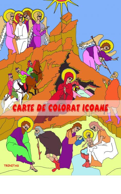 Carte de colorat icoane pentru copii