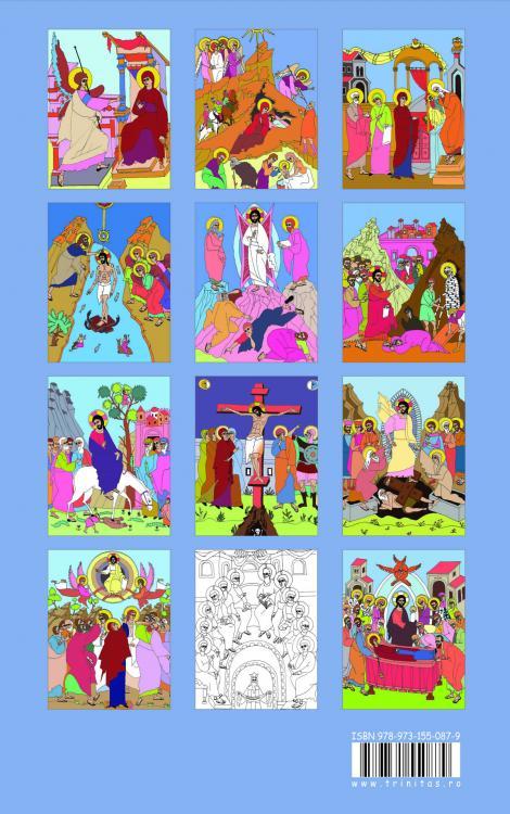 Carte de colorat icoane pentru copii