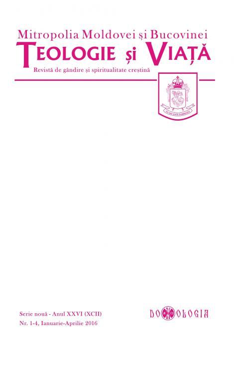 Teologie și Viață. Revistă de gândire și spiritualitate creștină nr. 1-4/2016